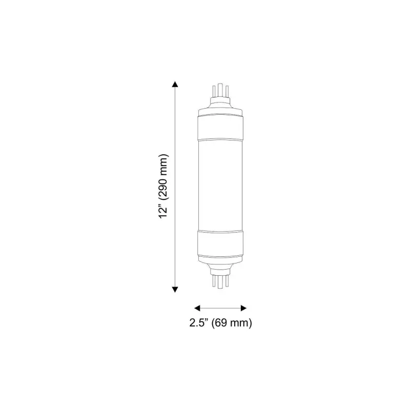 Ūdens filtru kārtridžs SIDE-BY-SIDE tipa ledusskapjiem In-line FCCBKDF3-QM-AQM sērijas Aquafilter