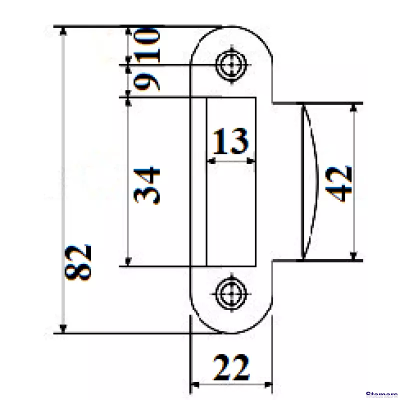 Slēdzene APECS 5300-P-WC bronza