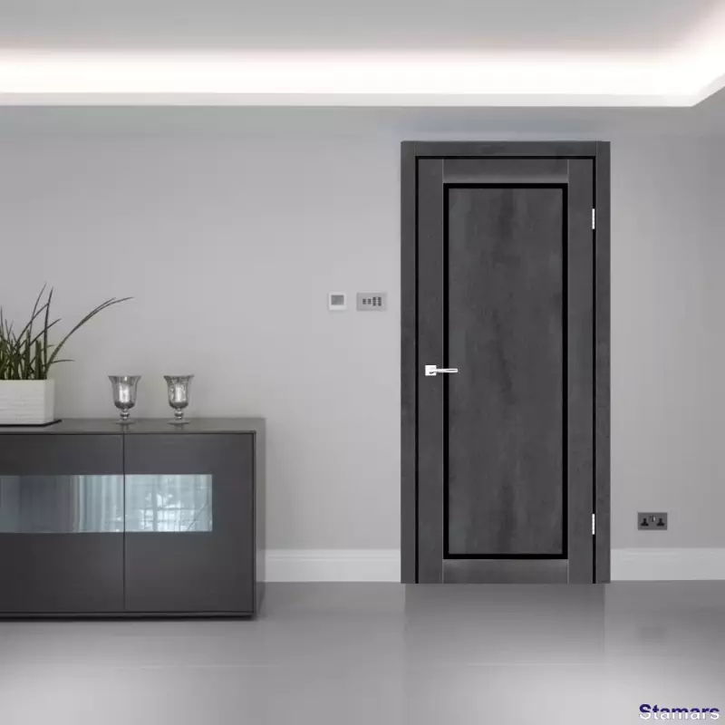 Durvis Legacy (LAGACY) Tumšs betons BLK PVC