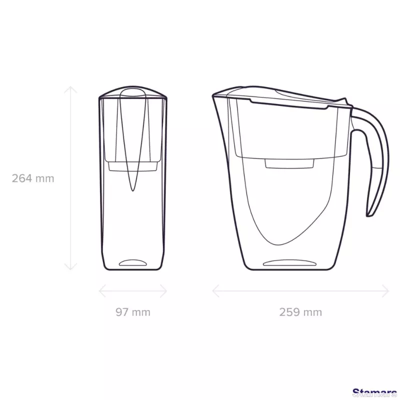 Ūdens fIltrēšanas krūze SMILE A5, balta