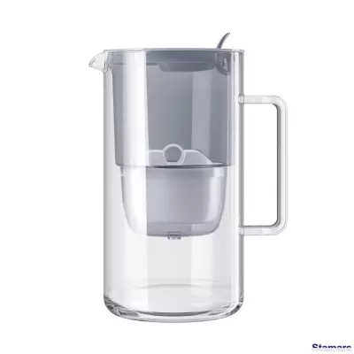 AQUAPHOR Stikla ūdens filtrēšanas krūze Glass Maxfor+, Pelēks