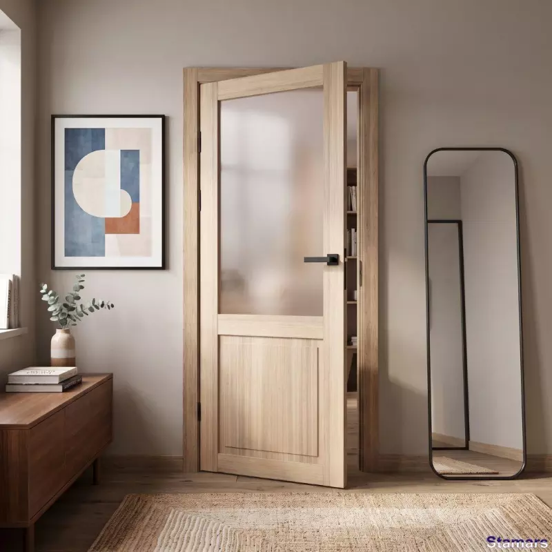 Durvis Golda GLASS  Zelts ozols PVC Deluxe