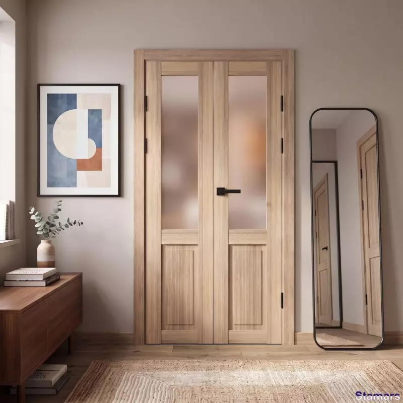 Durvis Golda GLASS  Zelts ozols PVC Deluxe
