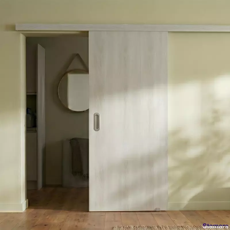 Bīdāmās iekšdurvis Basic 01 Sudraba ozols EKOfinierējums