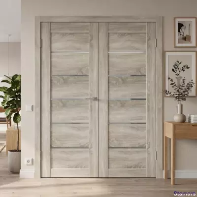 Divviru durvis Sempra 01 Grey sonoma PVC