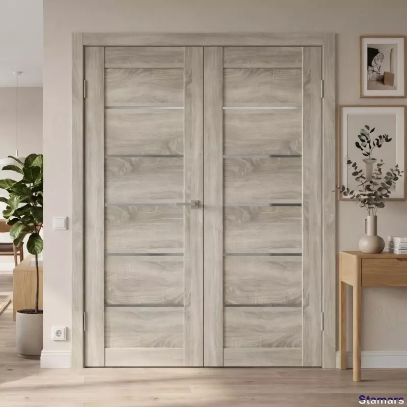 Divviru durvis Sempra 01 Grey sonoma PVC