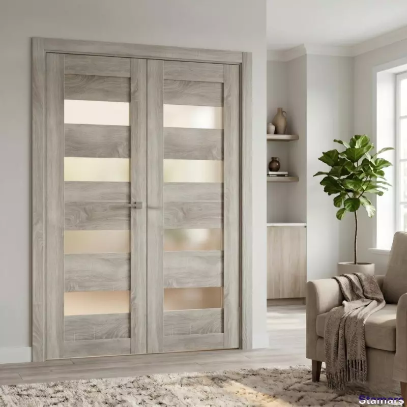 Divviru durvis Sempra 02 Grey sonoma PVC