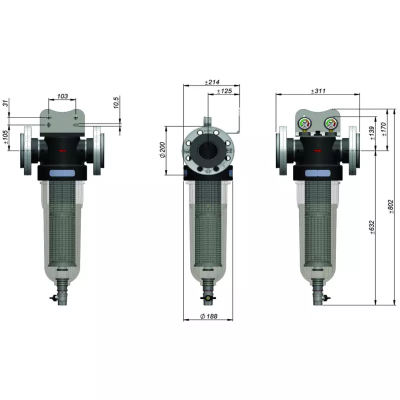 Ūdens filtrs NW800 25mkr.